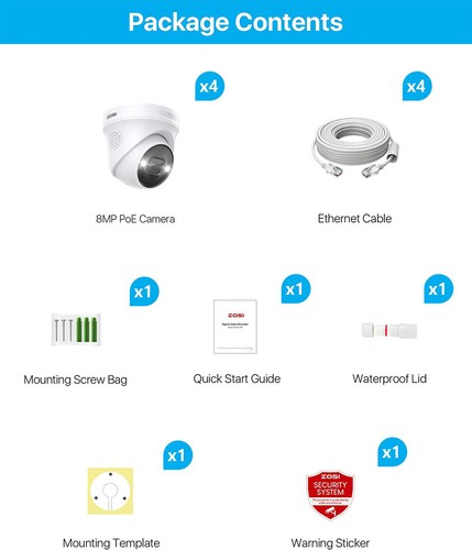 ZOSI 4K 16CH NVR 8MP Camera Outdoor PoE Security Camera System AI Detection Home - Picture 13 of 33