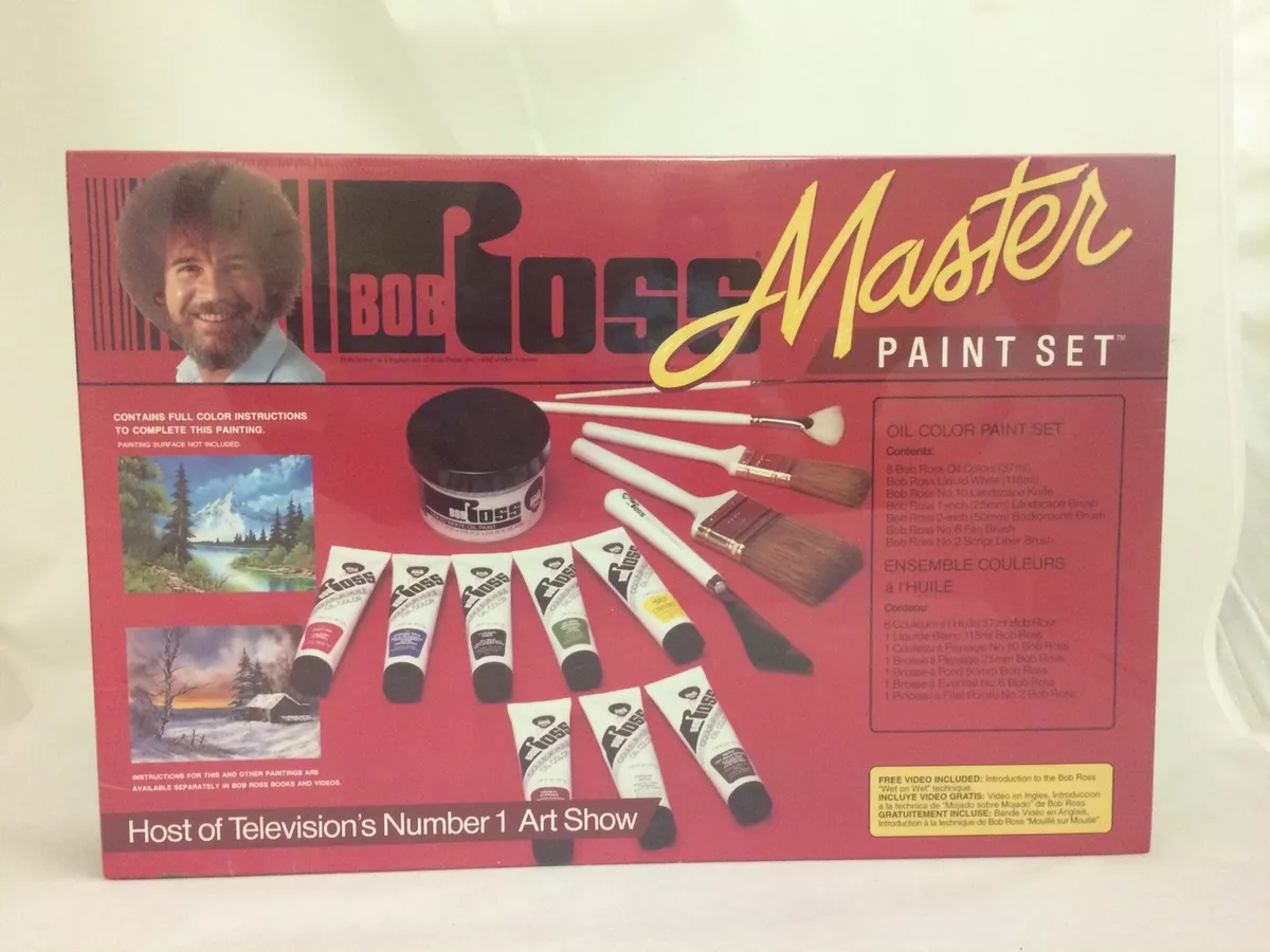 BOB ROSS MASTER PAINT SET VINTAGE UNOPENED # 018918065103 COLLECTOR'S SET  W/VHS