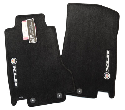 Cadillac XLR Floor Mats 2004-2007 Ebony Side Logos Premium 32oz Upgrade Quality