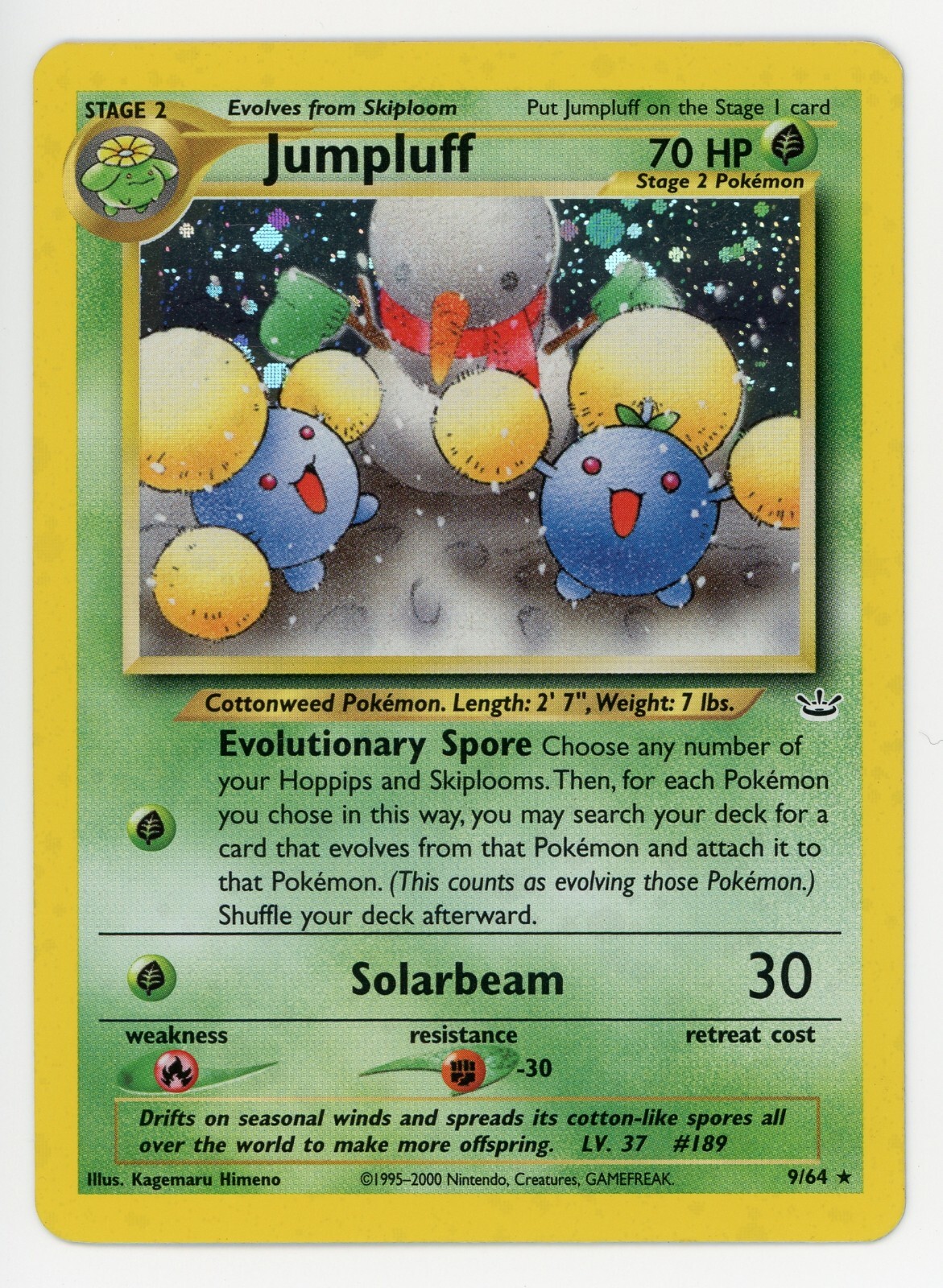 Pokemon TCG - Jumpluff 9/64 Holo Rare - WOTC Neo Revelation
