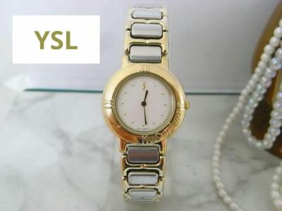 Vintage Yves Saint Laurent YSL Round Women's Watch Thick | eBay Vintage Yves Saint Laurent YSL Round Women's Watch Thick | eBay