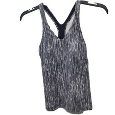 Nike Tankini Racerback Bathing Suit Top Black White Padded Bra NWT Swimwear Sz S