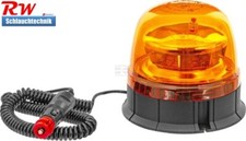 Rundumleuchte orange 8W LED, 140x140mm, 12/24V, Zigarettenanzünder, Magnet, EMC