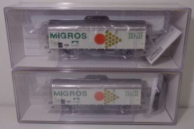 Brawa H0 47611 Kühlwagen-Set ''Interfrigo - Migros'' DB Ep.IV Neu & OVP