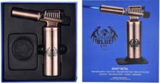 1x Torch Special Blue Heavy Metal Bronze Refillable Butane Torch Lightweight