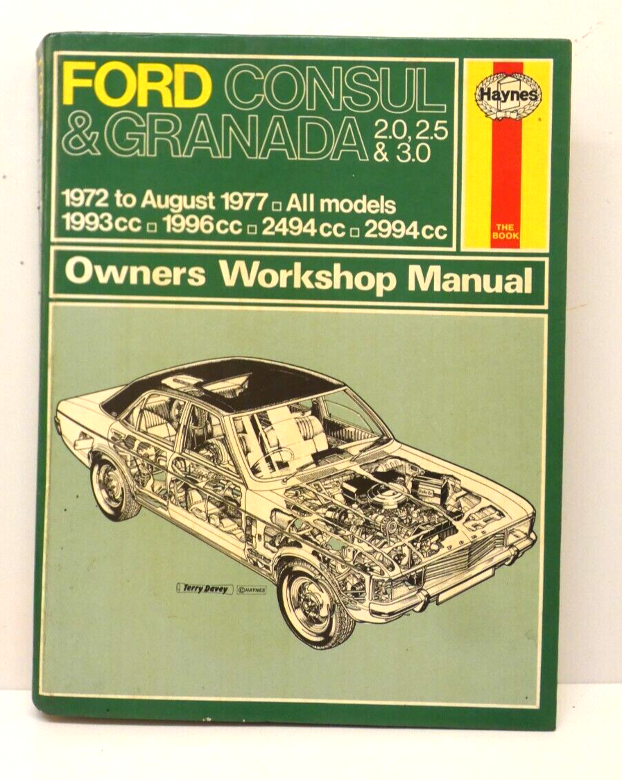 HAYNES Owners Workshop Manual Ford Consul and Granada 1972 - 77 USED Book