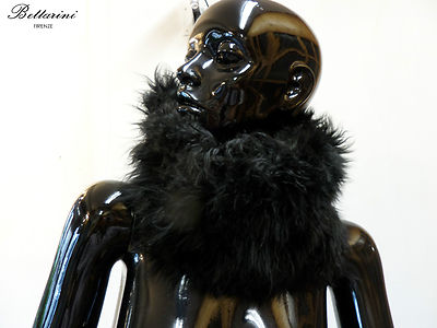 FELLKRAGEN Cashmere FOURRURE fuch black FUR Wolle Whool Kaschmir Mongolei