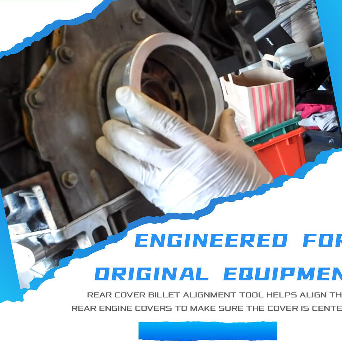 for LS Rear Main Cover Alignment Seal Install Tool GM Gen III IV 4.8 5. ...