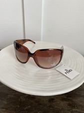 Fendi Sunglasses P731 C. 46-105 80 17 117 Tortoise Frame Logo Oversized NOS