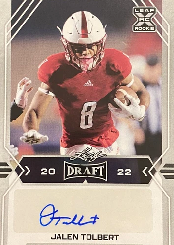 2022 Leaf Valiant Jalen Tolbert #BA-JT1