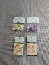 Sew-Ology Sewing Button Mixed Lot Mixed Sizes Sealed Bags Owl Flower Unicorn