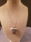 0925 Sterling Silver Necklace Filigree Heart Pendant Locket Valentine Gorgeous