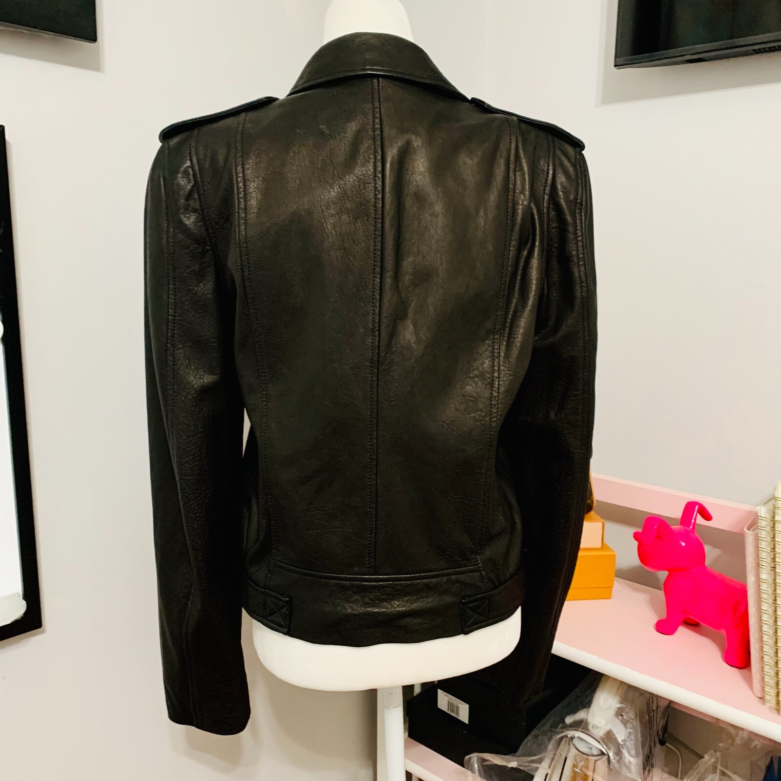 THEORY ELECTRA 100percent LAMB LEATHER MOTO BIKER  JACKET  MSRP $845 image 6
