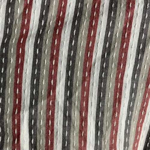 Vintage 90s Button Up Long Sleeve Shirt XL Multicolor Textured Stripes Pocket - Picture 3 of 7