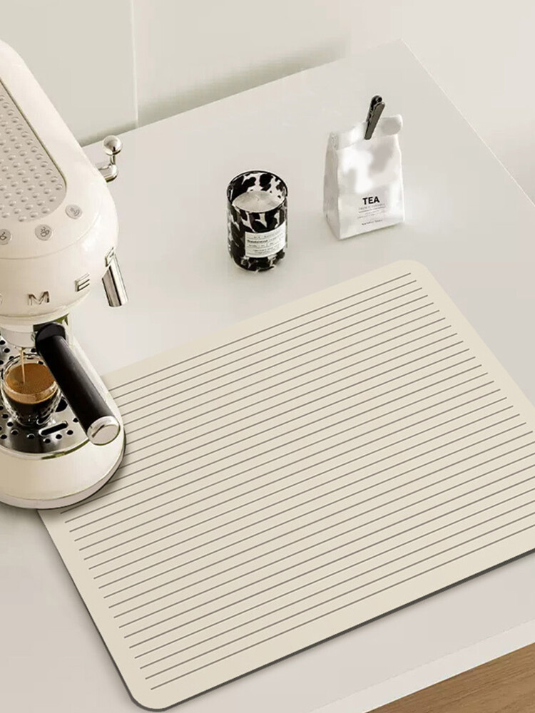 Tappetino Assorbente Per Macchina Da Caffè E Cucina - Nero, 30x50cm, Antiscivolo, Lavabile - Foto 7