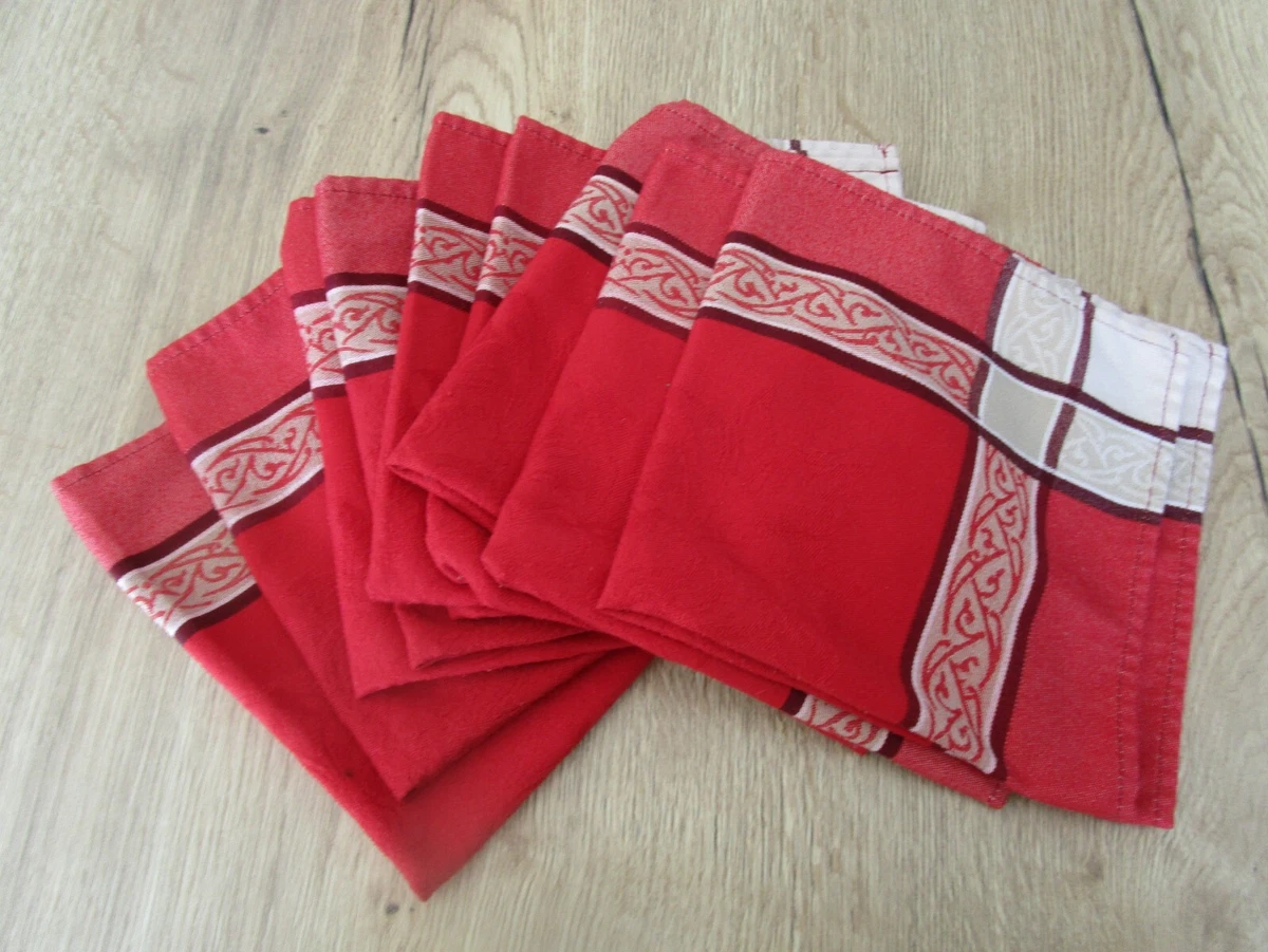 LINGE ANCIEN SERVICE de table Nappe et 10 serviettes Lin Damas