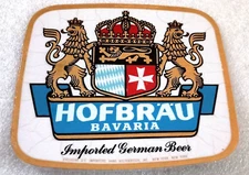 Rare Hofbrau Bavaria Sticker German Beer Metallic Decal New NOS 1970s
