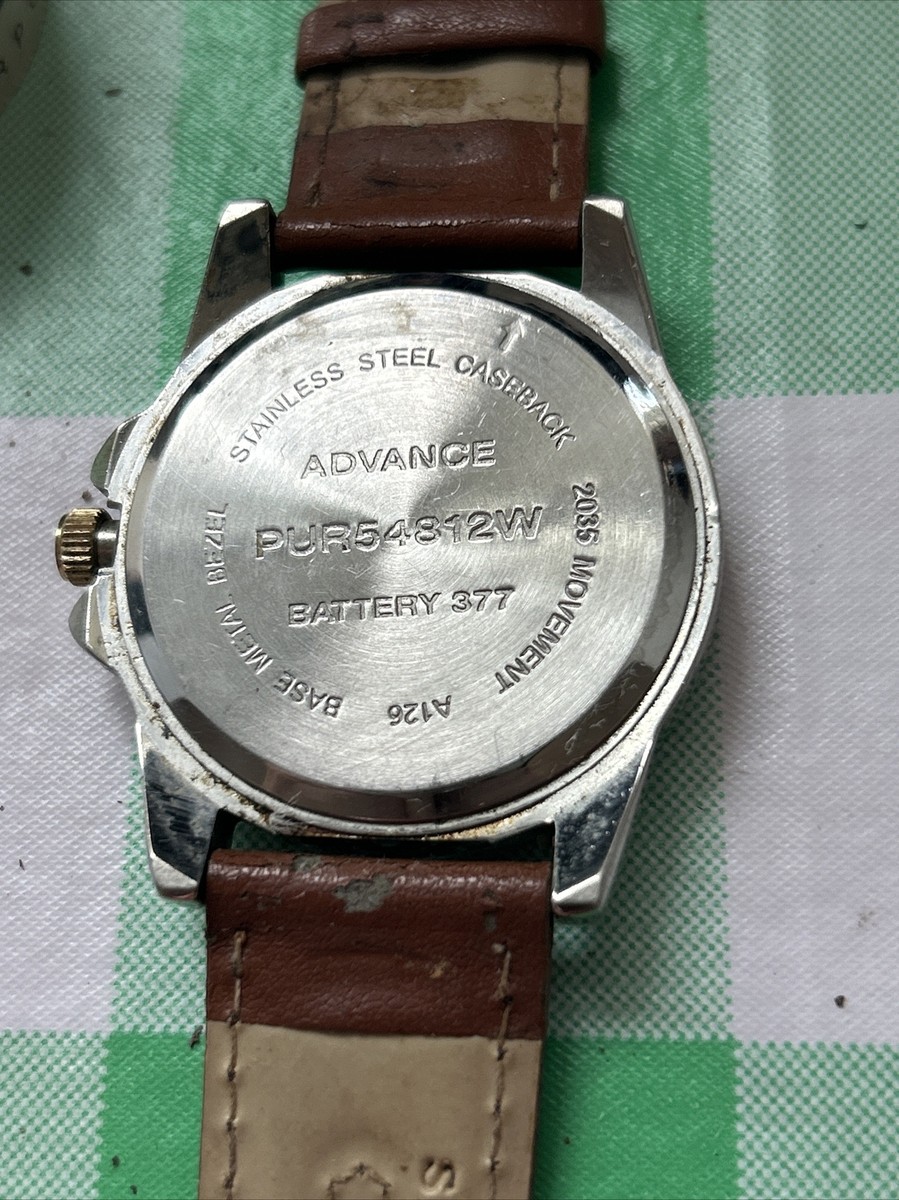 Advance PUR54812W Men's 42mm Two Tone Quartz Watch Night Light | eBay