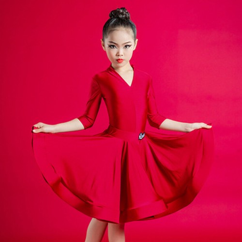 Children Latin Dance Costumes Girls Professional Competition Dancing Dress Wear - Picture 37 of 48