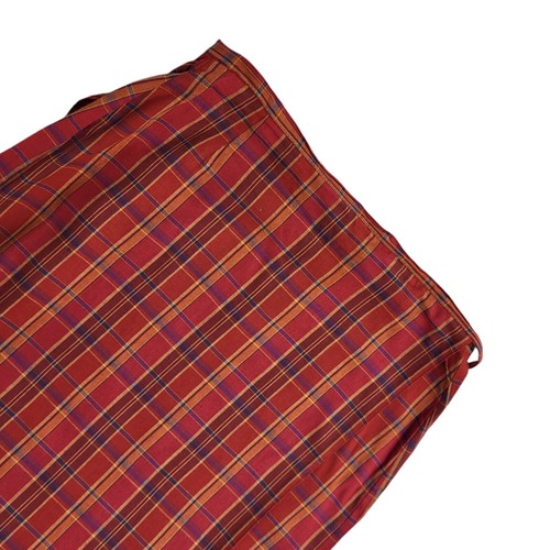 Dorothy Perkins 90's Vintage Red Check Straight Long Skirt Uk Women's Size 16 - Picture 3 of 5