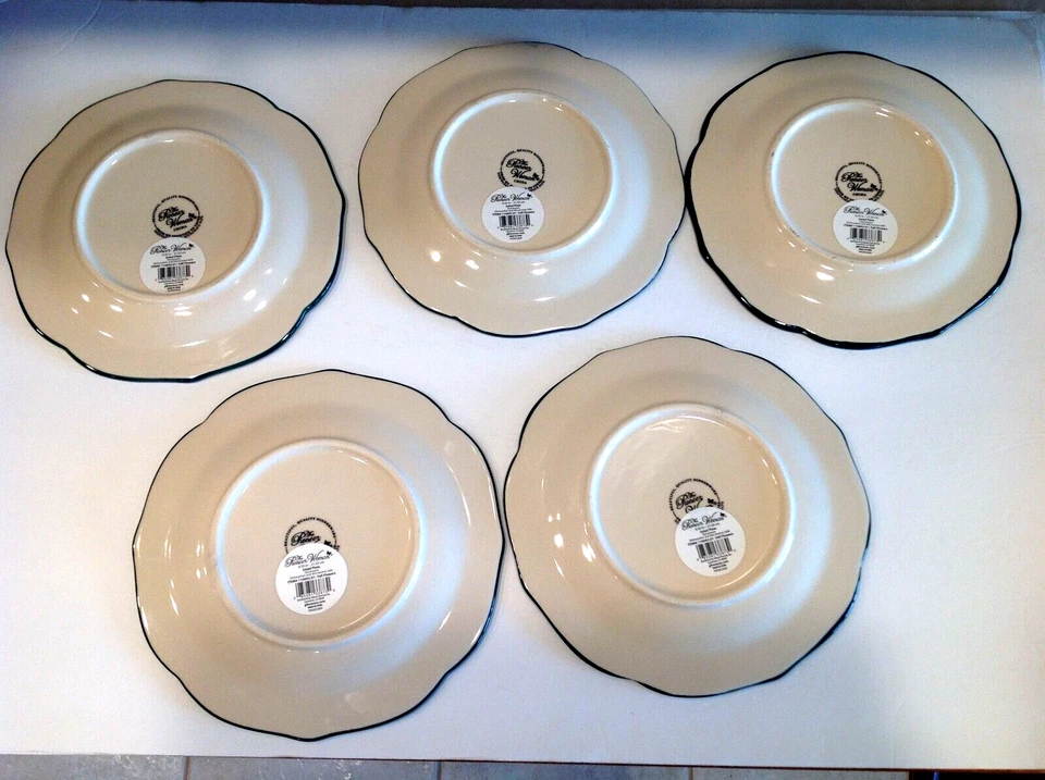 Platos de ensalada de flores de otoño para mujer Pioneer 8-1/2" - Lote de 5 nuevos con etiquetas Foto 3 de 4