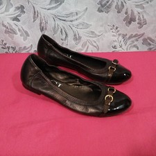 AGL Attilio Giusti Leombruni cap toe ballet flat shoes in brown metallic