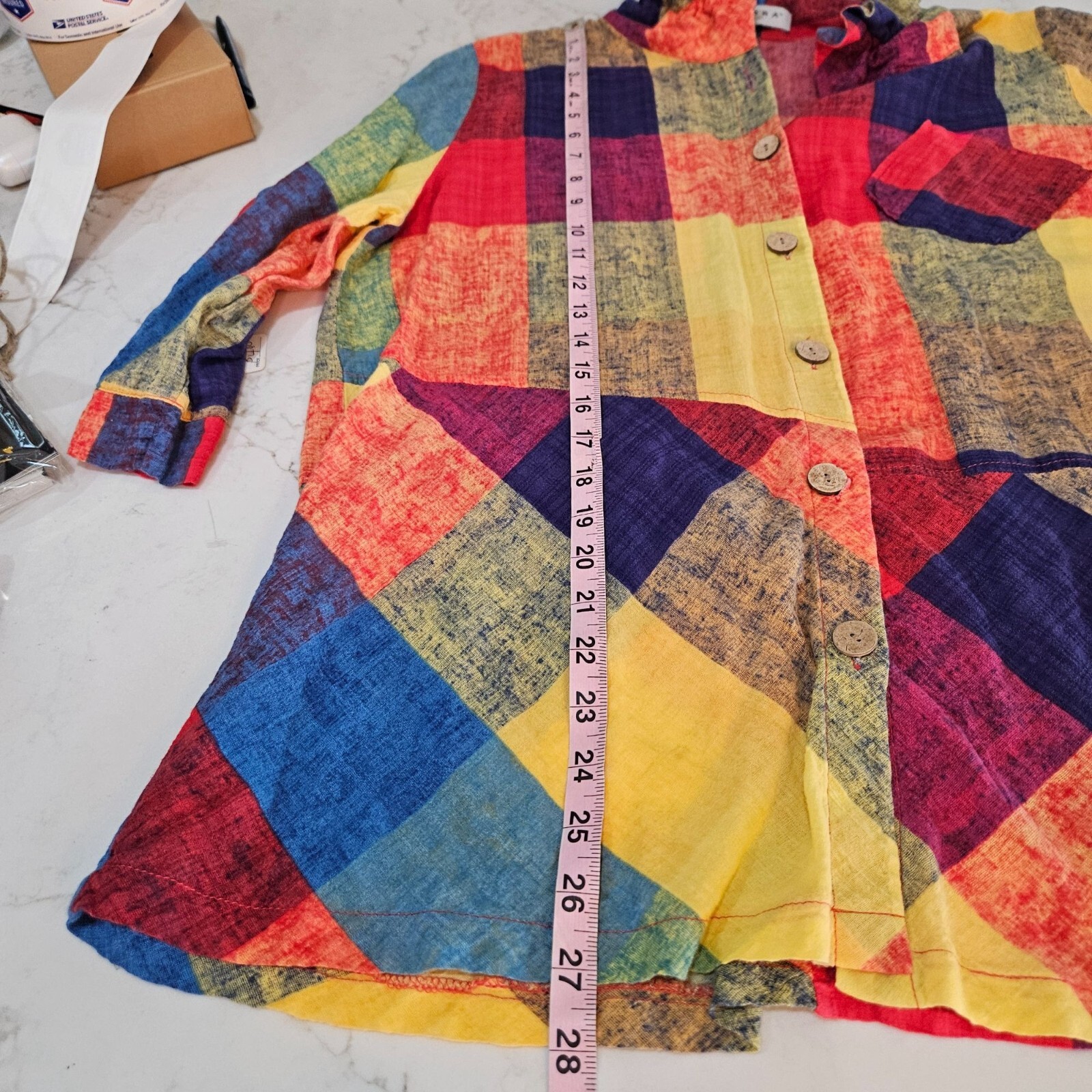 TERRA SJ Apparel Patchwork Multicolor Button Shir… - image 12