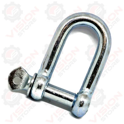 Dee Shackles 5mm 6mm 8mm 10mm 12mm - 28mm D Shackle Galvanised Steel Zinc Plated