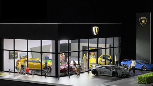 1/64 Diorama Car Garage Model LED Lighting Car Showroom Display Scene Model Gift - Picture 55 of 146