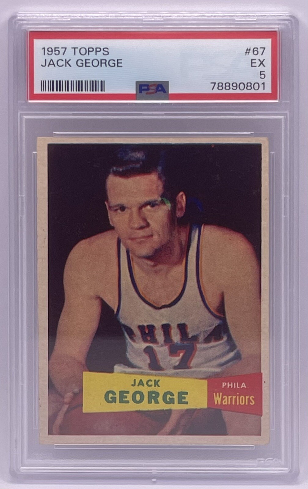 1957 Topps #67 Jack George Rookie Card PSA 5 EX