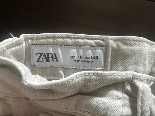 ABERCROMBIE distressed Denim Jeans & ZARA Cargo Girls Jeans Size 10 & 9/10 - Picture 5 of 6