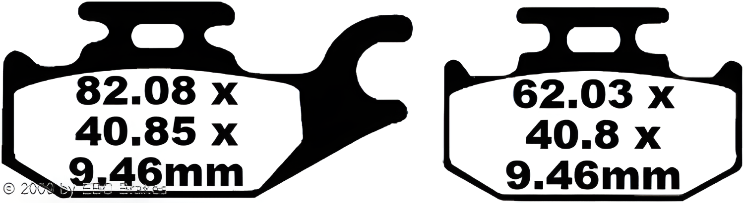 BremsbeläGe Ebc SFA307 Organisch Scooter Mit Abe-image