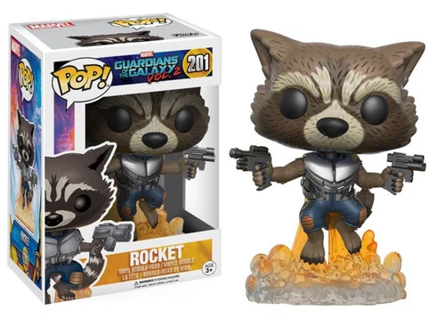Funko Pop! MARVEL GUARDIANES DE LA GALAXIA VOL 2: COHETE CON JET-PACK #201