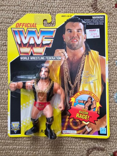 Hasbro RAZOR RAMON 1993 US Yellow Card Wrestling F...