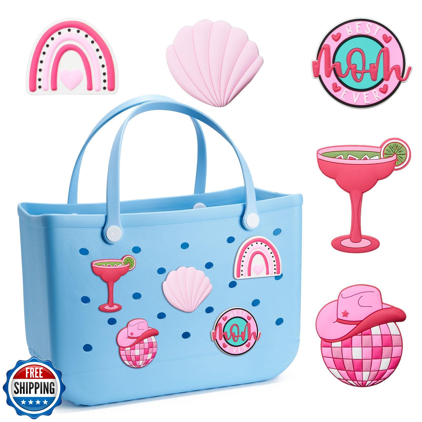 DEVPSISR Rubber Beach Bag Charms DIY Bogg Bag Accessories Multiple Pins  