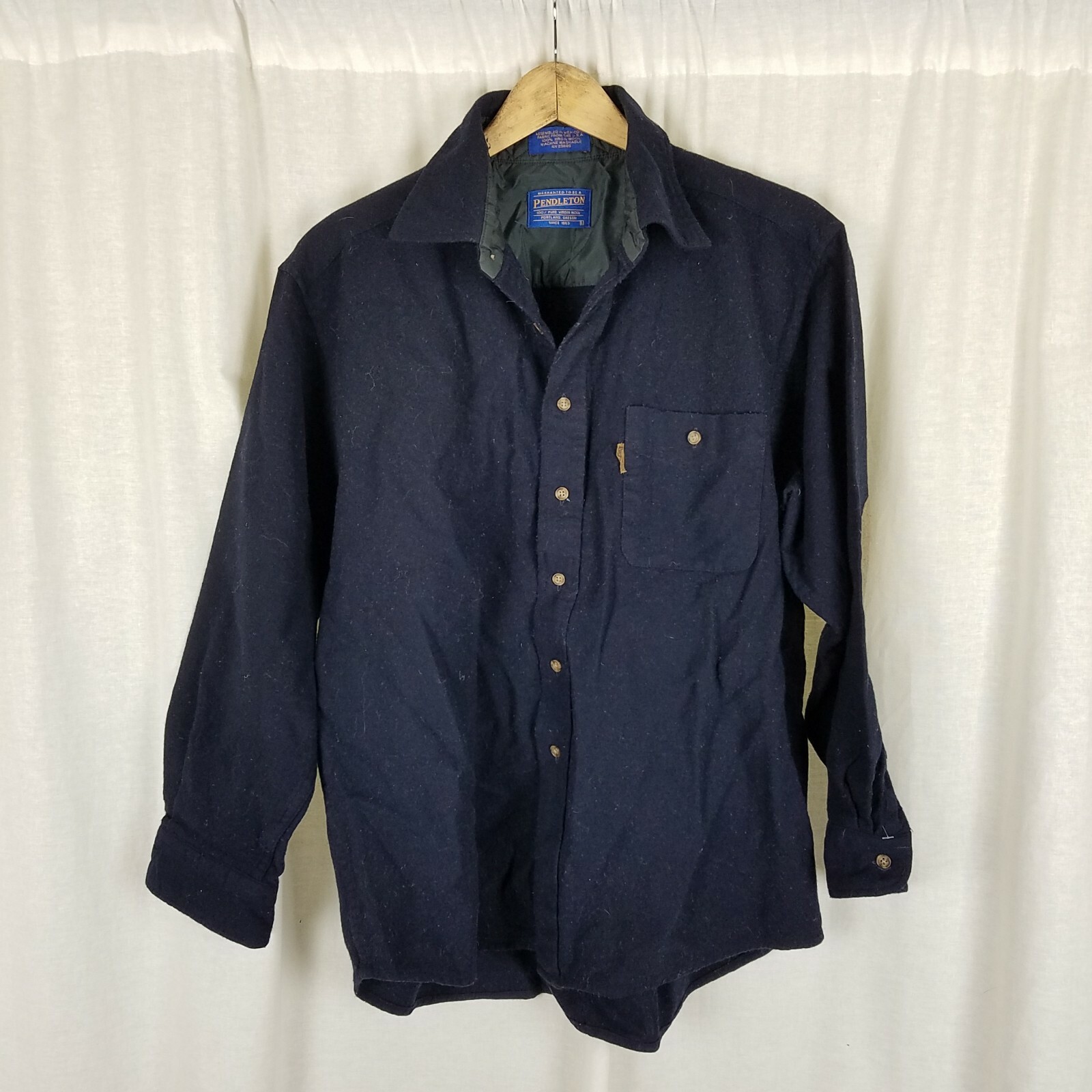 Pendleton Fitted Patch Elbows Wool Trail Shirt Me… - image 2