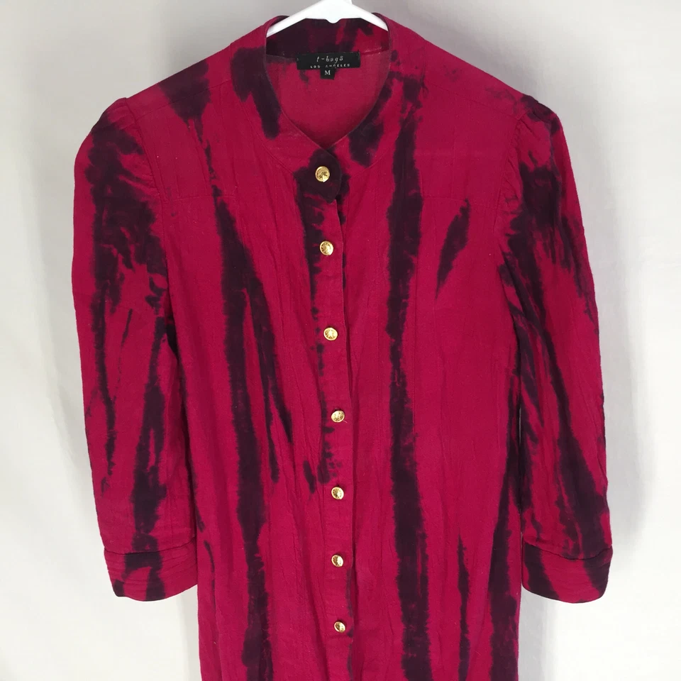 T-Bags Vestido Túnica Rosa Los Ángeles Top Talla Mediana Diseño Tie Dye Suave Verano Foto 3 de 4