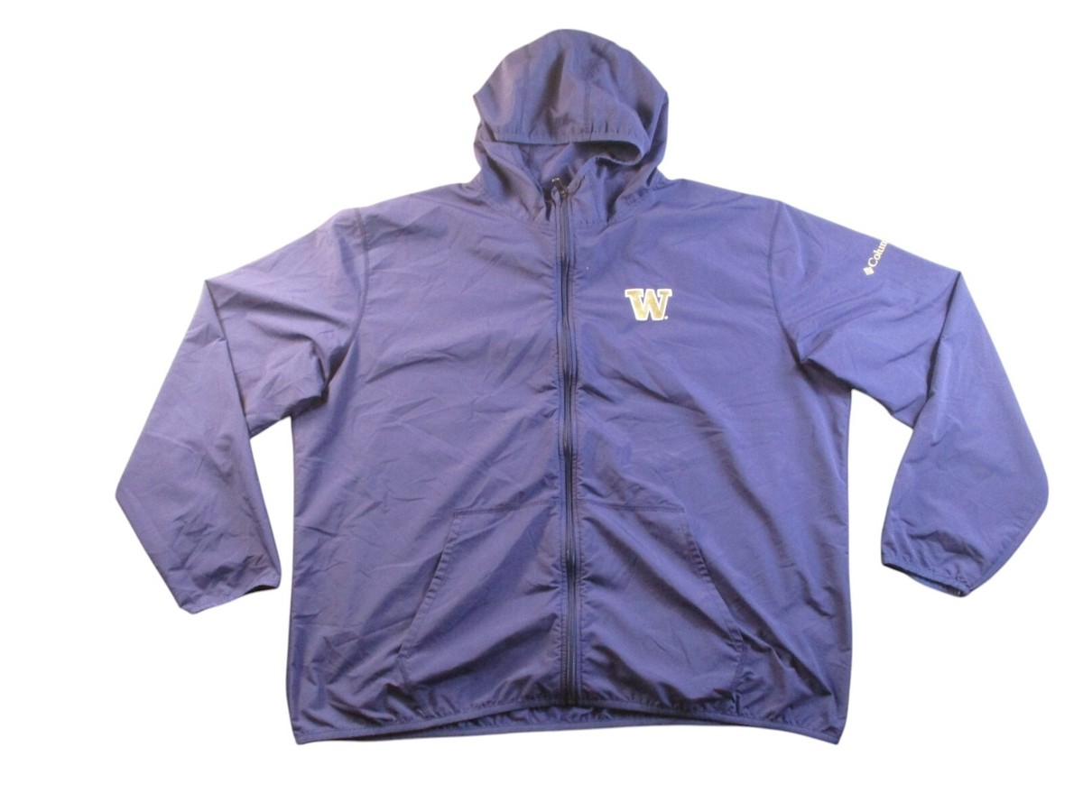Columbia Washington Huskies Hoodie Jacket Men Purple 2XL Full Zip