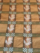 76  x53  Cotton Fall Autumn Harvest Tablecloth Jacquard Orange/Green/Gold