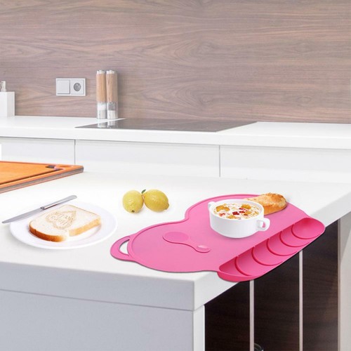 FDA-zugelassene Kinder Babynahrung Tischset Schüssel Zimmer Tischmatte Silikon Küchenunterlage - Bild 11 von 12