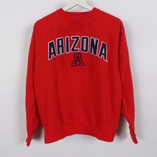 Vintage 90s Arizona University Wildcats Sweatshirt Embroidered Size Medium Red