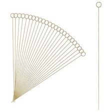 24 Pcs Table Card Holders, 11.8 Round Metal Craft Wire Clips Picture Clip, Gold