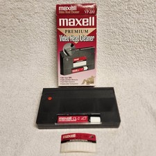 Maxell VCR Head Cleaner Wet Type VHS VP-200 No Liquid Mint