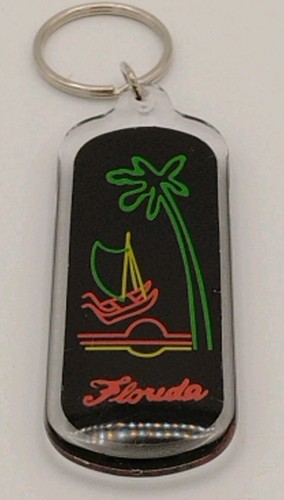 Florida Acrylic Souvenir Keychain, Keyring - Picture 2 of 2
