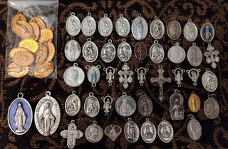 Catholic Medal Lot Vintage Used & New
