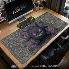 Gengar Mouse Pad Pok mon Desk Mat, Schematic XL Gaming Accessories