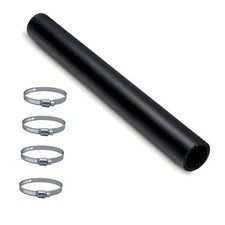 2 1/4" Gas Tank Filler Hose with 4 Clamps,Reinforced Gasoline 2.25" ID Straight