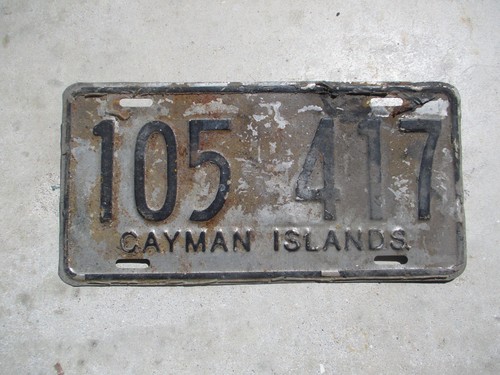 Cayman Islands  license plate  # 105 417