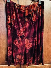 Women's Skirt Autumn Velvet Whimsigoth Dark Romantic Fairy Grunge Y2K Large