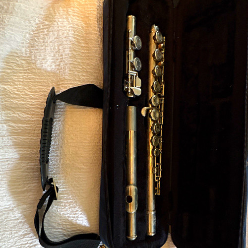 Yamaha YFL-222 Concert Flute Boehm Closed Hole C Key Plated, Case